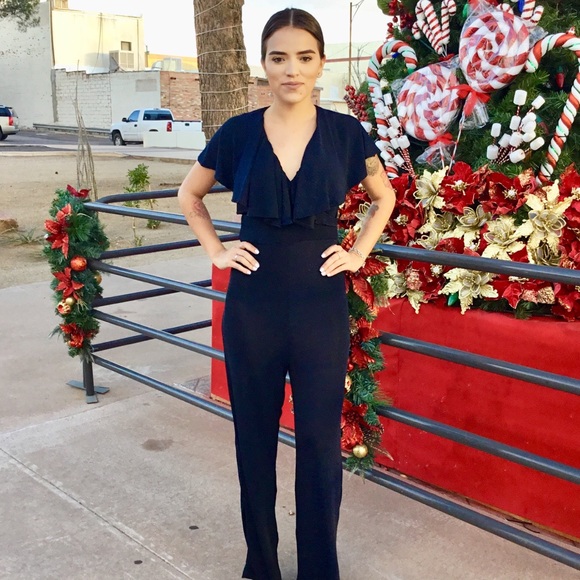 Jumpsuit Royal Blue Shimmer-LAST ONE-CLEARANCE - Picture 2 of 6